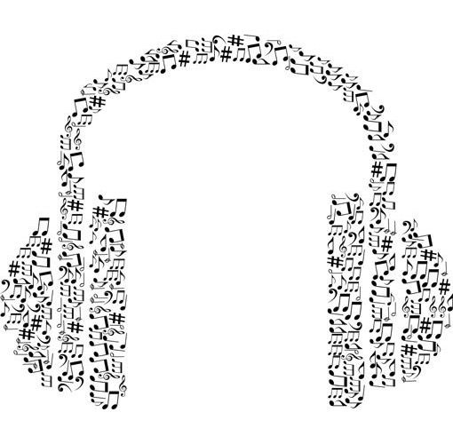 Kopfhörer Musiknoten